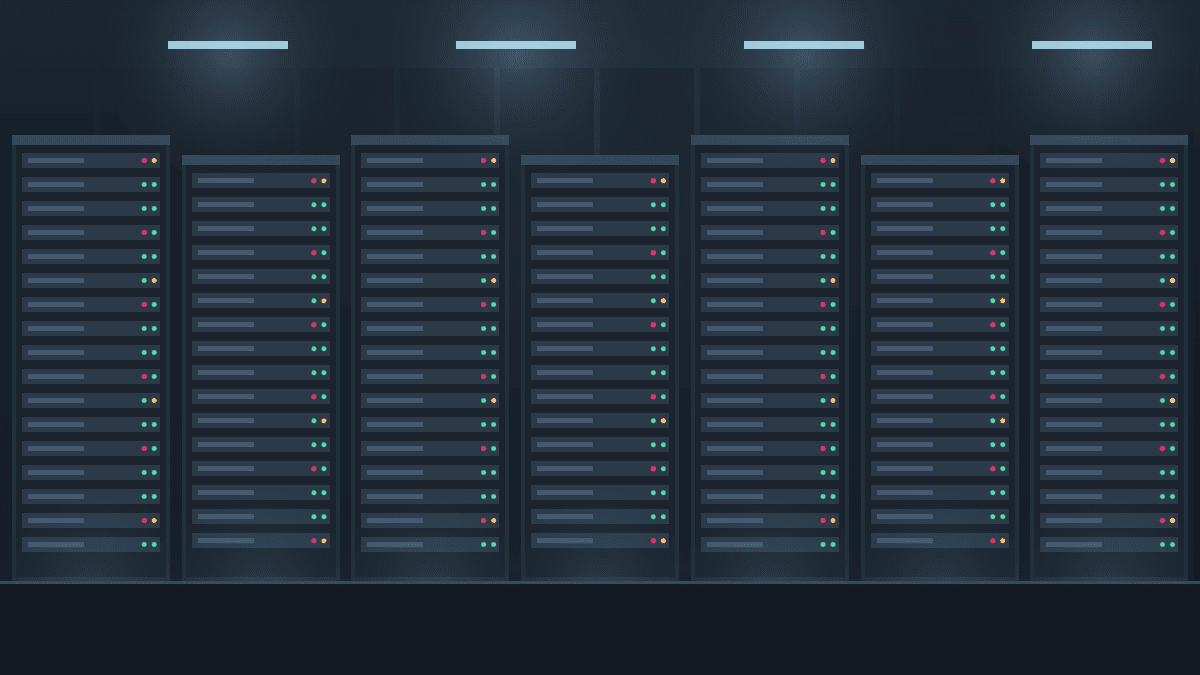 Server-Rack im Rechenzentrum